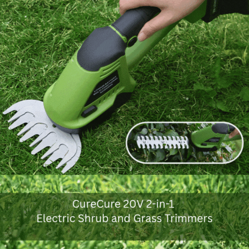 CureCure-20V-2-in-1-Electric-Shrub-and-Grass-Trimmers